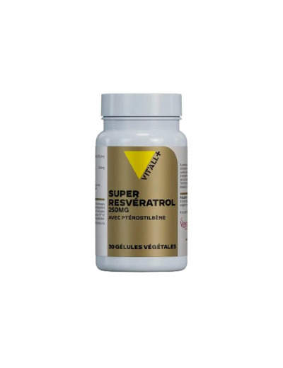 Super Resvératrol 250mg avec Ptérostilbène-30 gélules-Vit'all+