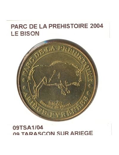 09 TARASCON SUR ARIEGE PARC DE LA PREHISTOIRE LE BISON 2004 SUP-