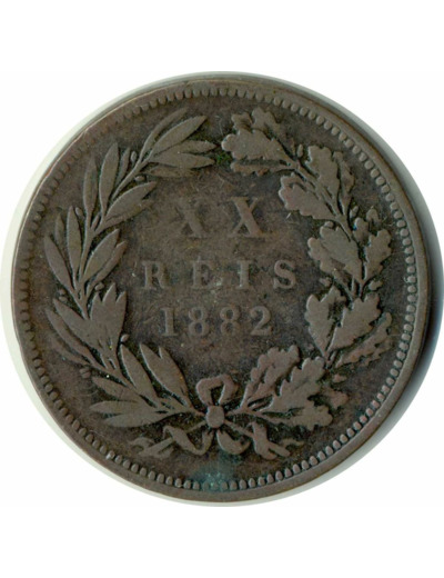 PORTUGAL 20 REIS 1882 TB