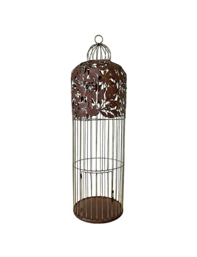 Cage plantes marron fer 31x31x101cm