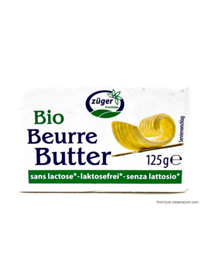 Beurre Sans Lactose Bio 125g