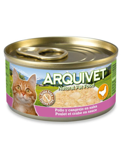 ARQUIVET Poulet en sauce au bâtonnet de crabe pour chat - 80 g