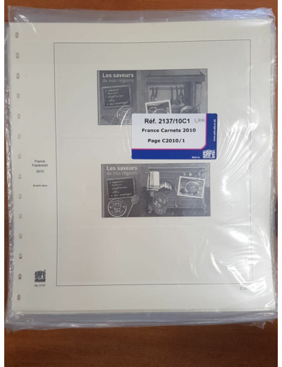 FEUILLE COMPLEMENTAIRE FRANCE 2010 CARNETS (JEUX AVEC POCHETTE) SAFE