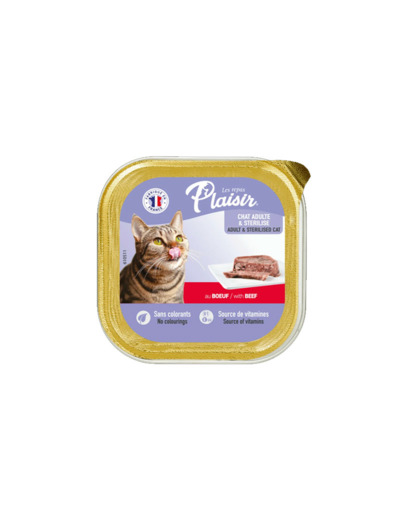 Repas plaisir Chat, pâtée au boeuf - 100g