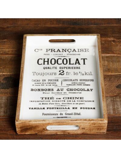Plateau chocolat 38x25cm