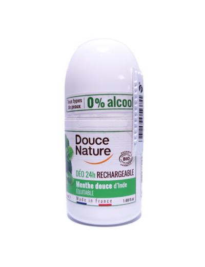 Déodorant bille 24h Rechargeable Menthe Douce Bio 50ml