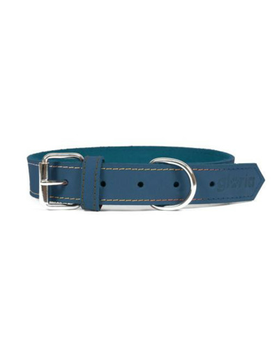 Collier en NUBUCK, bleu pour chiens - 35 cm x 12 mm