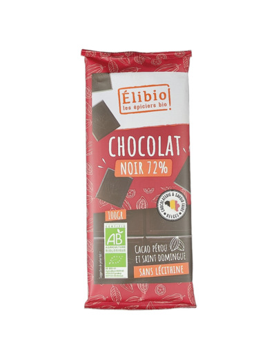 Chocolat Noir Pâtissier 72% Bio 200g