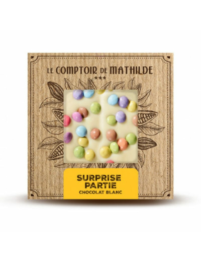 Tablette Surprise partie - Chocolat blanc - 80G