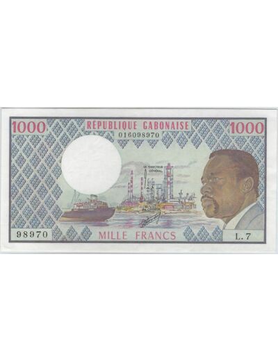 REPUBLIQUE GABONAISE GABON 1000 FRANCS 1974 SERIE L.7 SPL