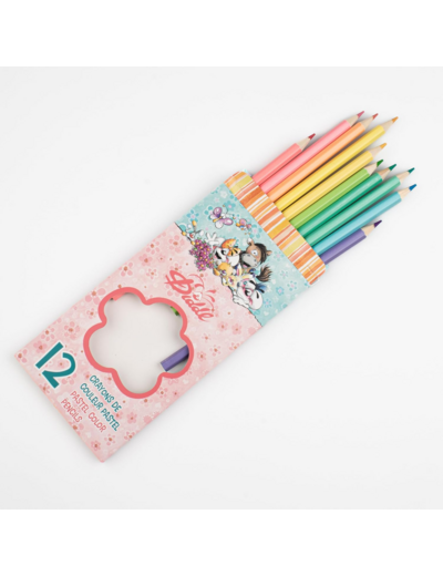 Diddl Crayons de Couleur Pastel, 12 Pièces