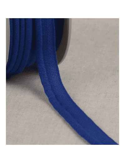 Simple passepoil Bleu roi 519C24 8mm 100%polyester le mètre 519C24