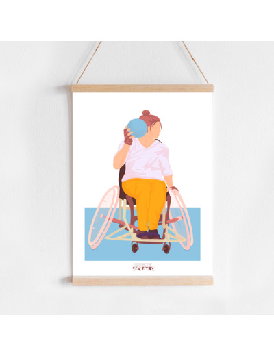 Affiche Handball & handfauteuil "Handball femme"