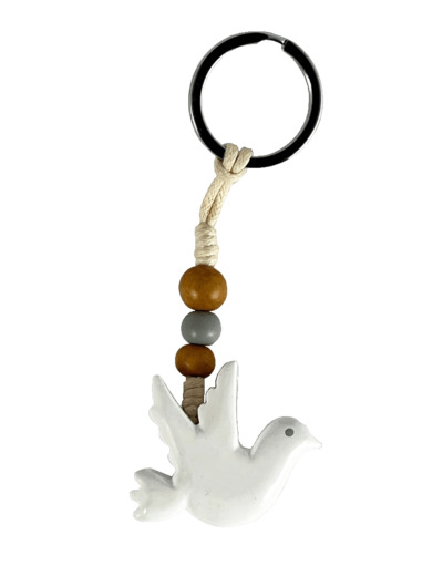 Porte Clé Colombe  Longueur totale 12cm