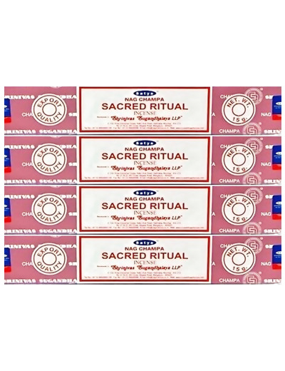 Encens Satya Sacred Rirual - Rituel Sacré - 4 boites de 15 gr