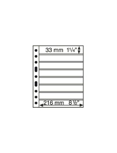 Pochettes plastiques GRANDE avec 8 Bandes horizontales noir 329179