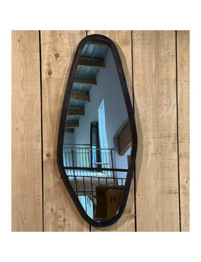 Miroir Jodhpur aluminium brossé noir 45x3x121cm