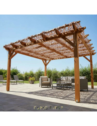 Filet de camouflage militaire S-Cut 3x4 m ombragé sable