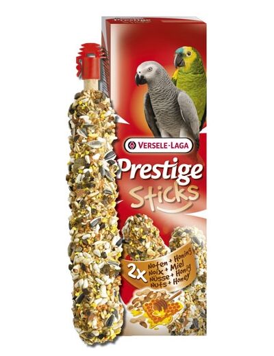 Sticks pour perroquets goût noix & miel x2
