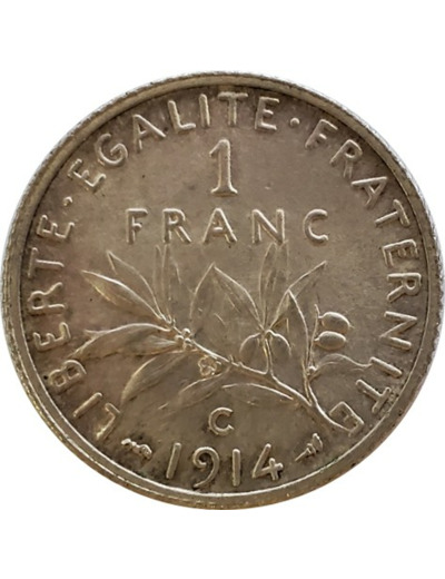 FRANCE 1 FRANC SEMEUSE 1914 C SUP+