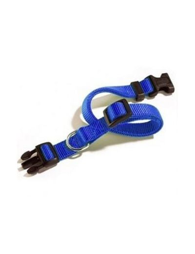 Collier chien réglable "bleu foncé" - 25/35 cm