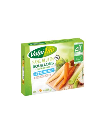 Bouillon de légumes Bio sans gluten-6x10g-Valpi Bio