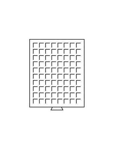 Médaillier 80 compartiments carrés jusqu'à Ø 24 mm, teinte fumée 316663