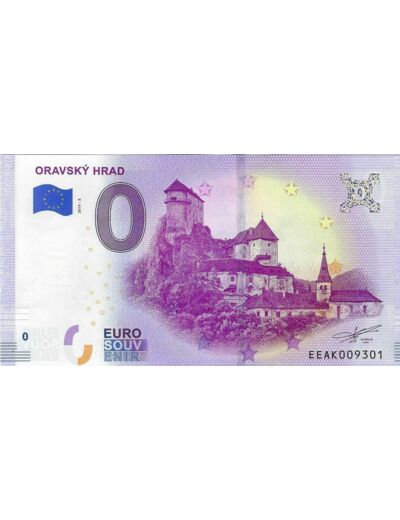 SLOVAQUIE 2019-2 ORAVSKY HRAD BILLET SOUVENIR 0 EURO TOURISTIQUE NEUF