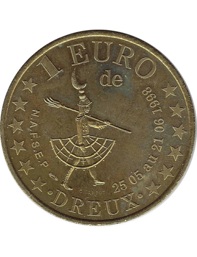 EURO TEMPORAIRE 1 EURO DE DREUX 1998 UNC