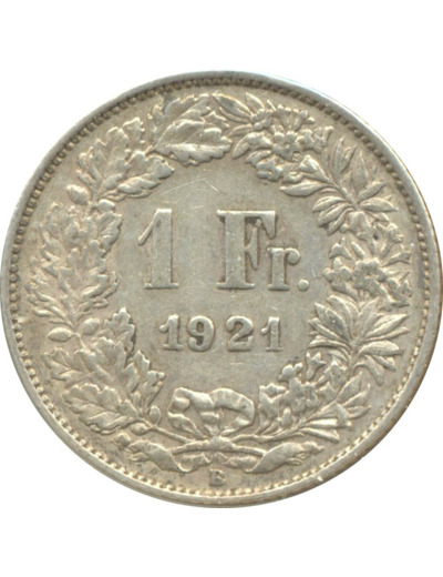 SUISSE 1 FRANC 1921 B TTB N2