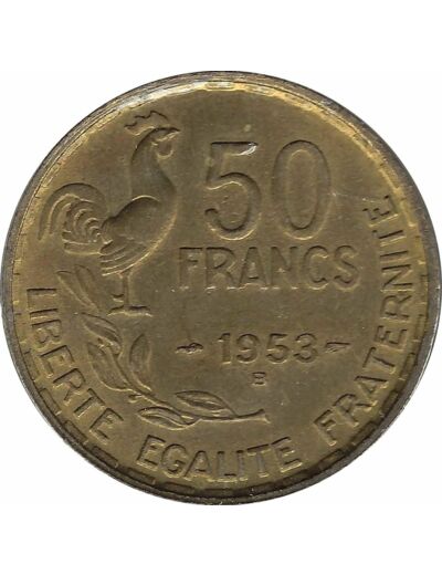 FRANCE 50 FRANCS GUIRAUD 1953 B SUP