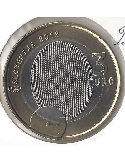 SLOVENIE 2012 3 EURO 100 ANS JEUX OLYMPIQUE SUP