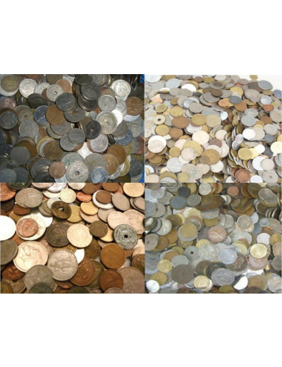 LOT DE 1200 MONNAIES du MONDE a trier environ de 1850 à 2001