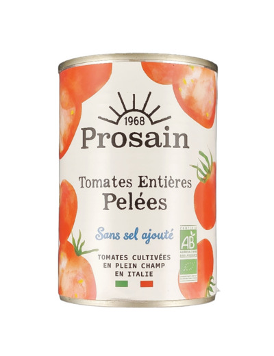 Tomates Entière Pelées Sans Sel 400g Bio