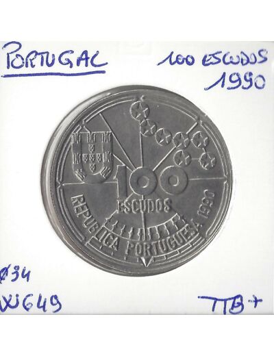 PORTUGAL 100 ESCUDOS 1990 SUP- W 649