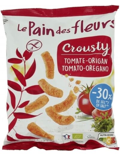 Crousty tomate origan 75g Le Pain des Fleurs