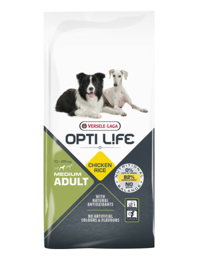 Croquettes OPTI LIFE Adult Medium au poulet & riz  - 2,5KG
