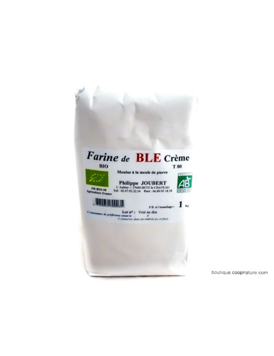 Farine de Blé T80 Crème Bio 1kg