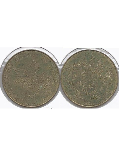 JETON - TOUT CE QUI EST HUMAIN EST NOTRE 1945-1995 SECOURS POPULAIRE