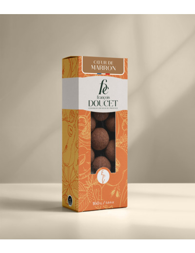 Cœur de Marron - Pâte de fruits enrobée de gianduja