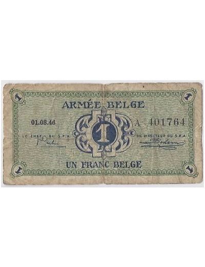 BELGIQUE 1 FRANC 01/08/1946 TB