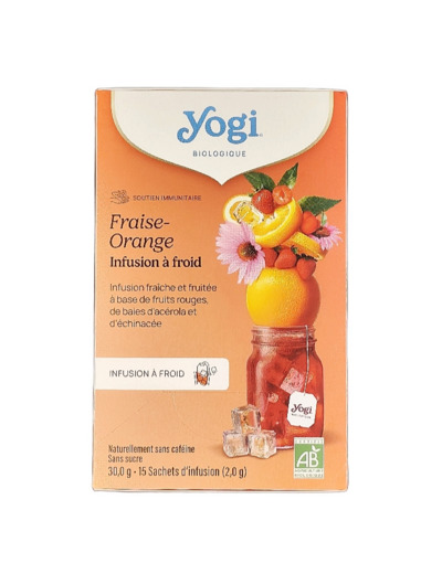 Infusion Fraise Orange Bio 15 sachets