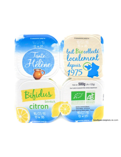 Bifidus Saveur Citron Bio 4x125g