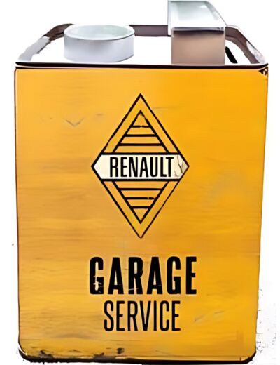Tirelire Métal Bidon d'huile RENAULT Garage Service - 15 x 7 x 12 cm - BH15160