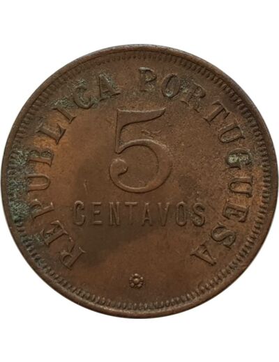 ANGOLA 5 CENTAVOS 1922 TTB (W62) N3