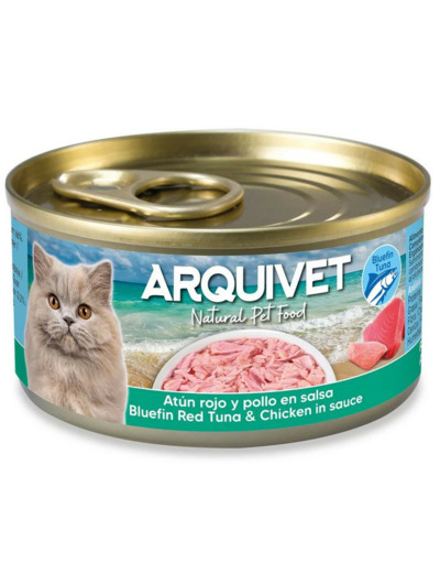 ARQUIVET, Filets de thon rouge et poulet en sauce - 80g