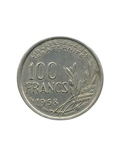 FRANCE 100 FRANCS COCHET 1958 TTB