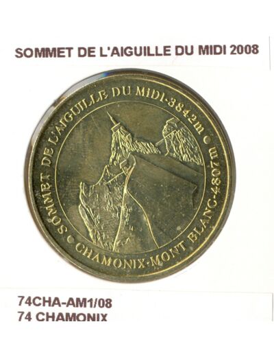 74 CHAMONIX SOMMET DE L'AIGUILLE DU MIDI 2008 SUP-