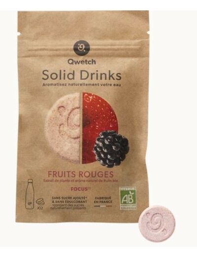 SOLID DRINKS EAU AROMATISEE AUX FRUITS ROUGES