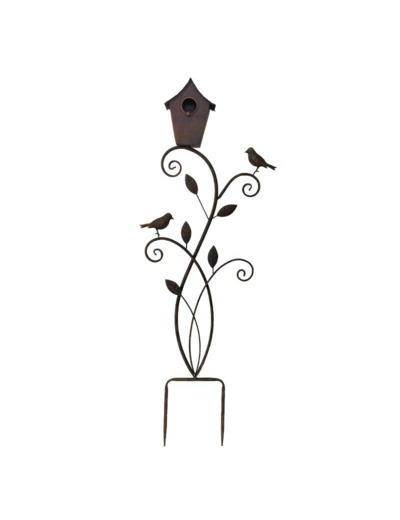 Nichoir oiseaux fer 32x11x105cm